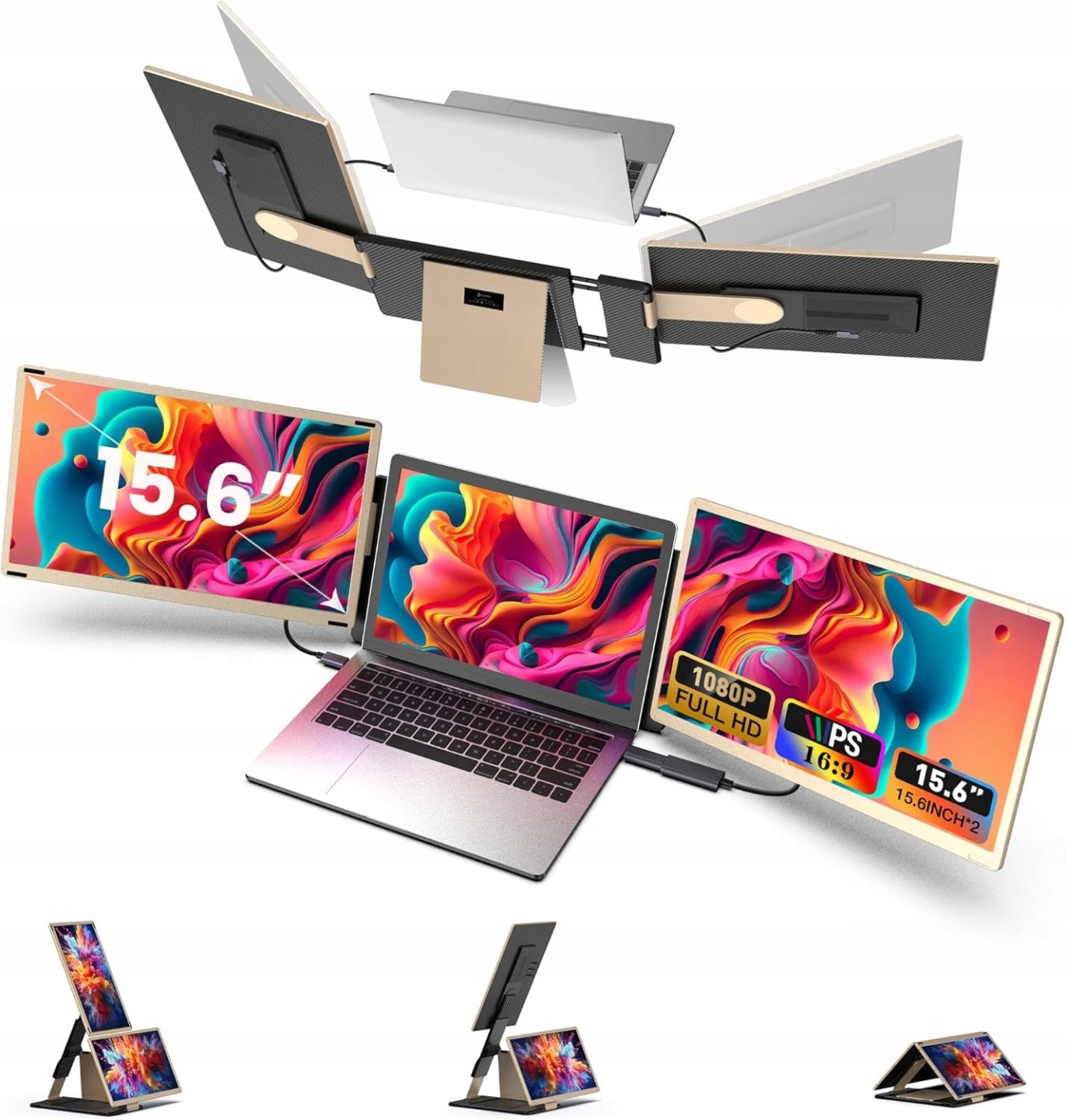 Kwumsy S6 przenośny monitor do laptopa 15,6 FHD 1080p rozszerzenie
