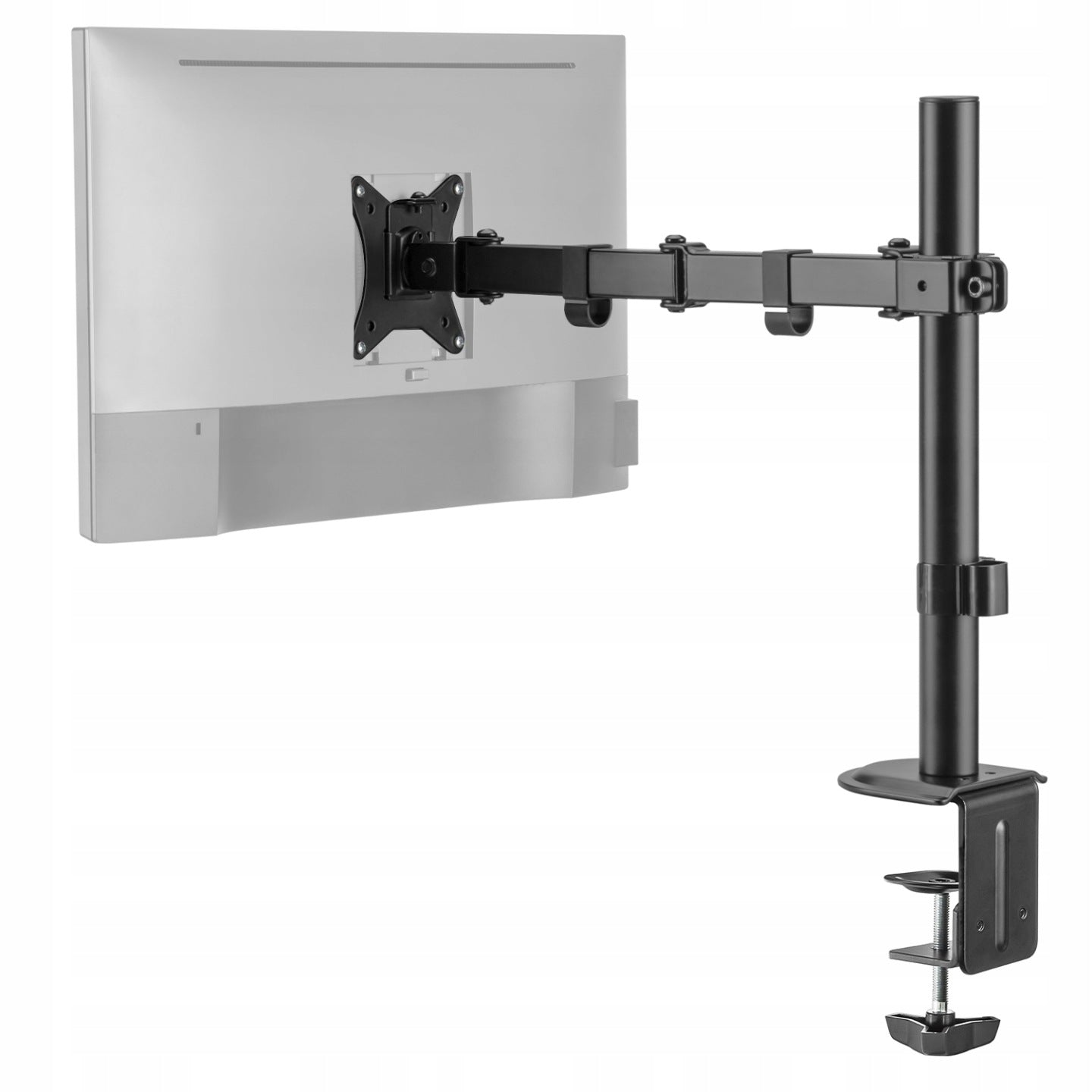 2X Uchwyt biurkowy przegubowy na 1 monitor Spacetronik SPA-112