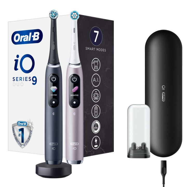 OdkryjOral B Oral-B iO Series 9 Duo Black Onyx Rose Quartz Szczoteczki elektryczne(Oral-B iO Series 9 Duo Black Onyx Rose Quartz Szczoteczki elektryczne')