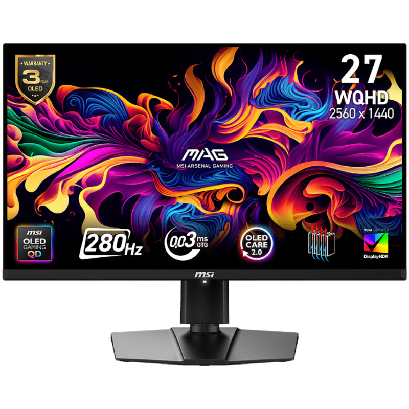 MSI Monitor 26,5 MSI MAG 271QP QD-OLED X28 | 2560x1440 (WQHD) | 280Hz | 0,03ms(0 ms/Monitor 26)